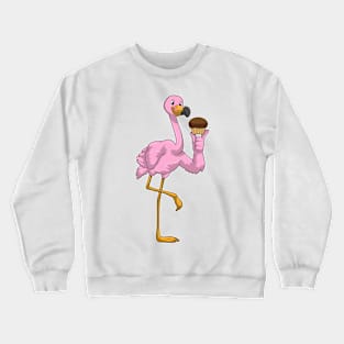 Flamingo with Muffin Crewneck Sweatshirt